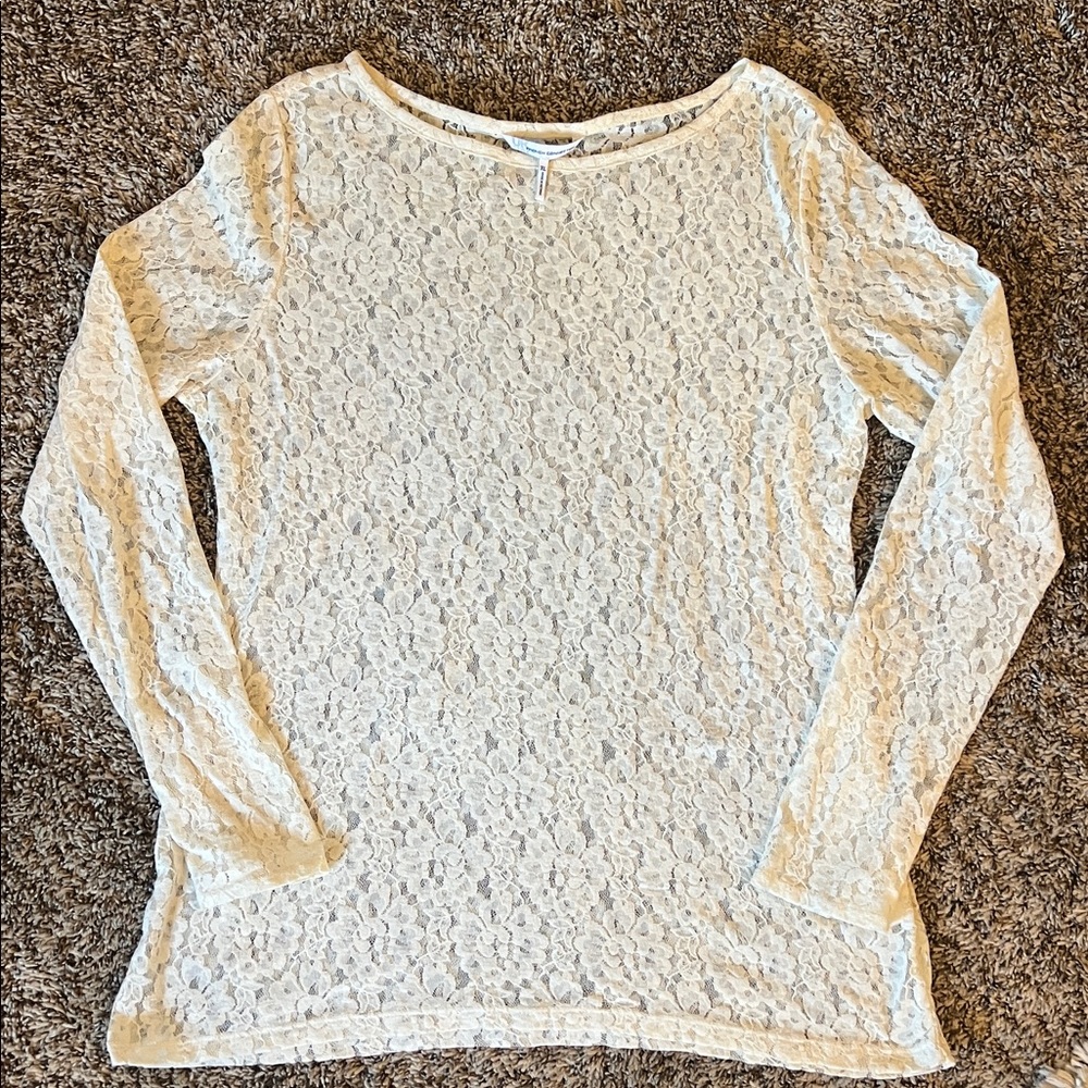 French Connection Ivory Lace Top